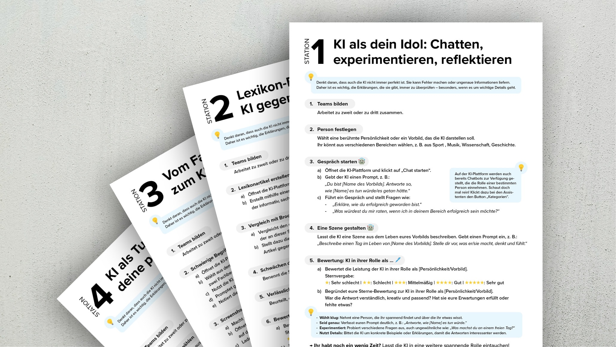 Einfach KI für Bibliotheken Stationenbetrieb