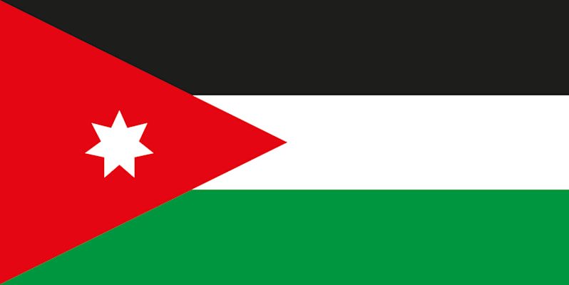 Jordanien: Flagge