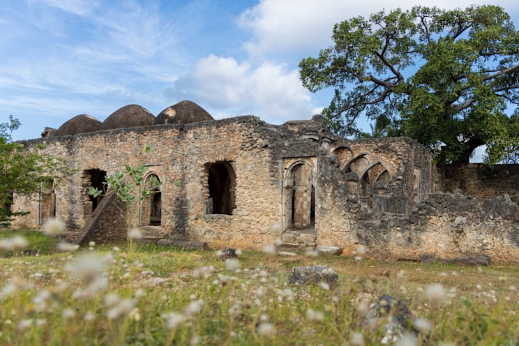 Große Moschee in Kilwa Kisiwani in Tansania