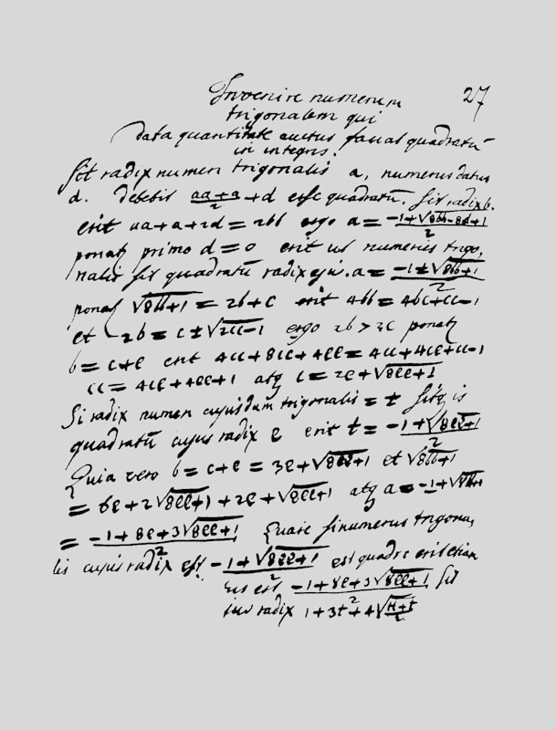 Leonhard Euler: Handschrift