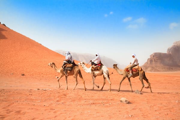 Kamelritt in Wadi Rum