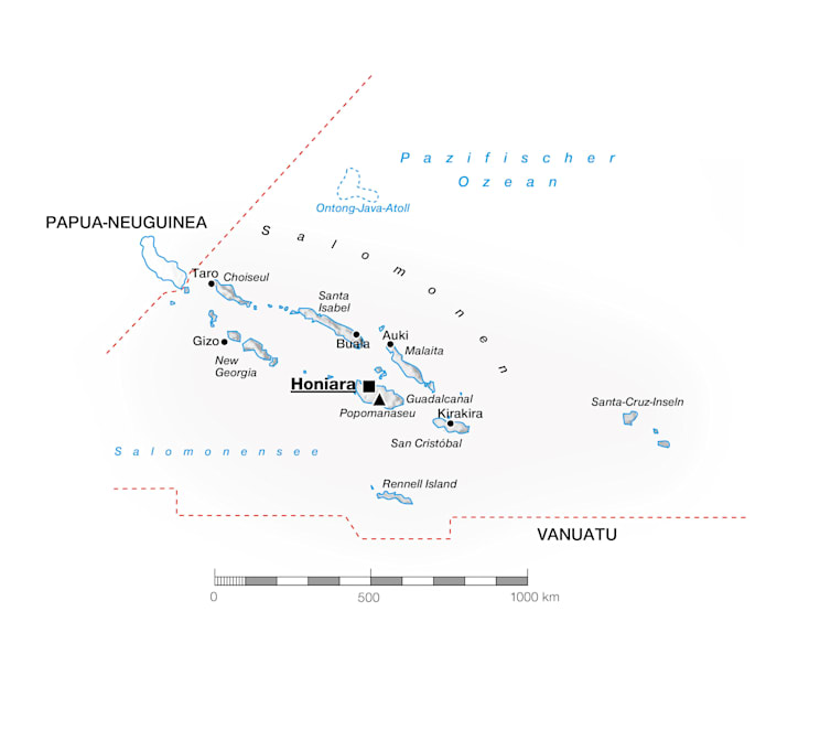 Salomonen: Topografische Karte