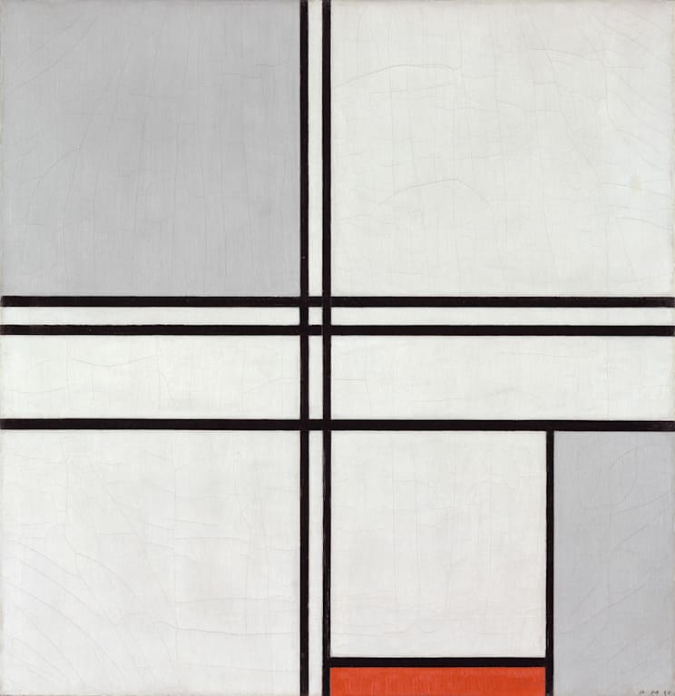 Piet Mondrian. Composition (No. 1) Gray-Red, 1935. Art Institute Chicago. 