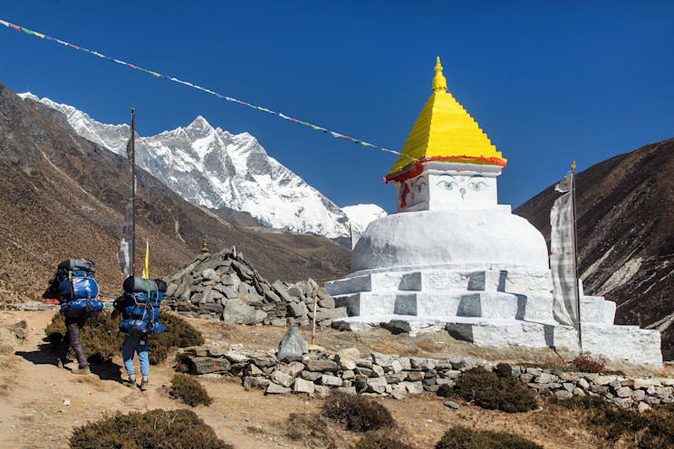 Stupa der Sherpas im Nationalpark Sagarmatha