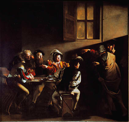 Caravaggio– Berufung des Matthäus