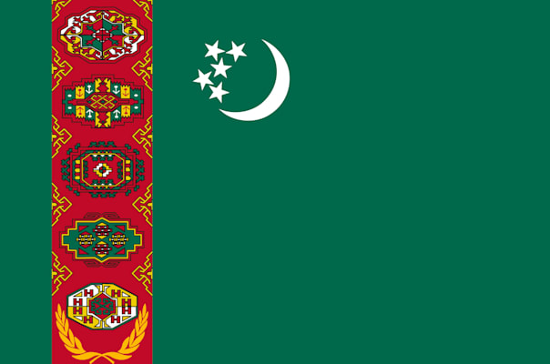 Turkmenistan: Flagge