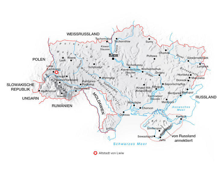 Karte: Altstadt von Lwiw
