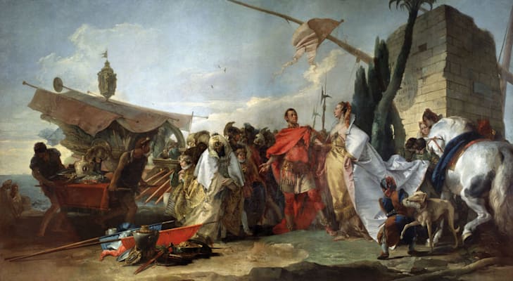 Giandomenico Tiepolo: »Caesar begegnet Kleopatra«