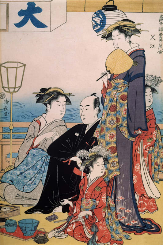 Kiyonaga: »Schöne Frauen im Vergnügungsviertel«