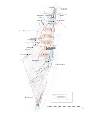 Topografische Übersichtskarte von Israel