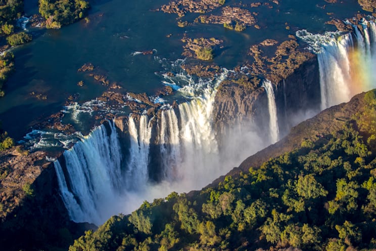Afrika: Victoriafälle aus der Vogelperspektive