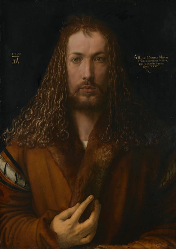 Albrecht Dürer. Selbstbildnis im Pelzrock, 1500. 