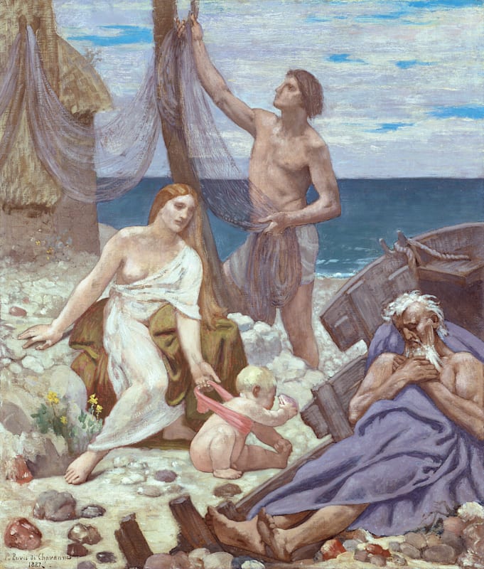 Pierre Puvis de Chavannes. The Fisherman's Family, 1887. 