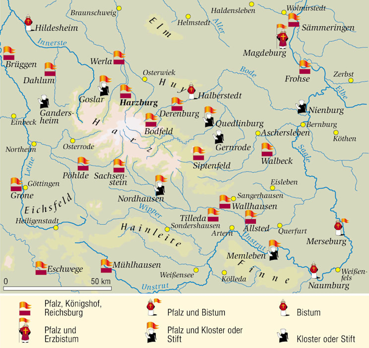 Burgenlandschaft Heinrichs IV. (Karte)