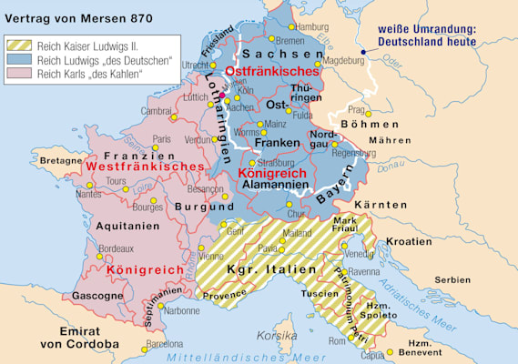 Frankenreich Vertrag von Mersen 870