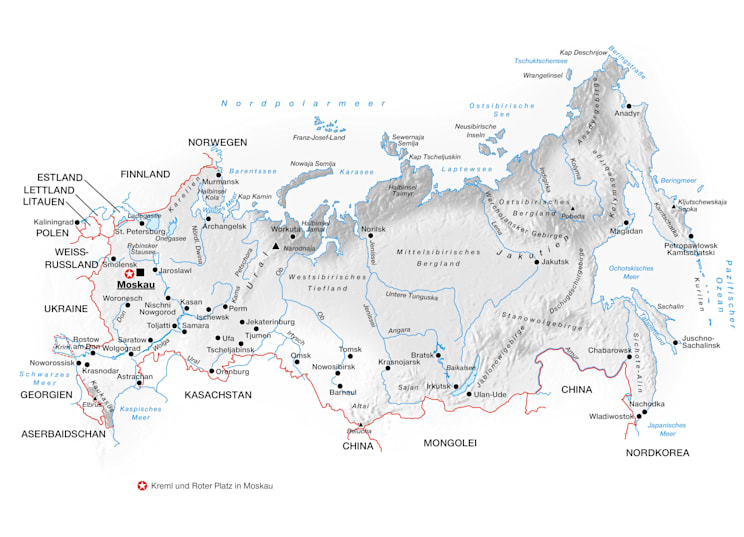 Karte: Kreml und Roter Platz in Moskau