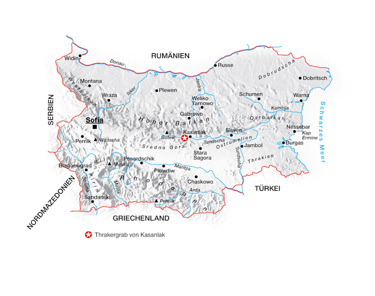 Karte: Thrakergrab von Kazanlak