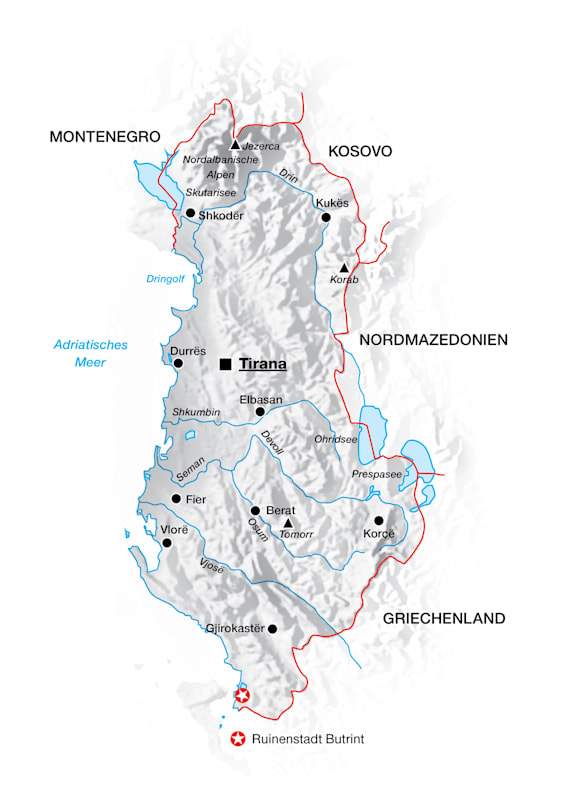 Karte: Ruinenstadt Butrint