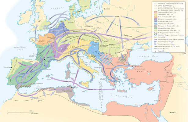 Römische Geschichte: Niedergang des Weströmischen Reiches, 376-480