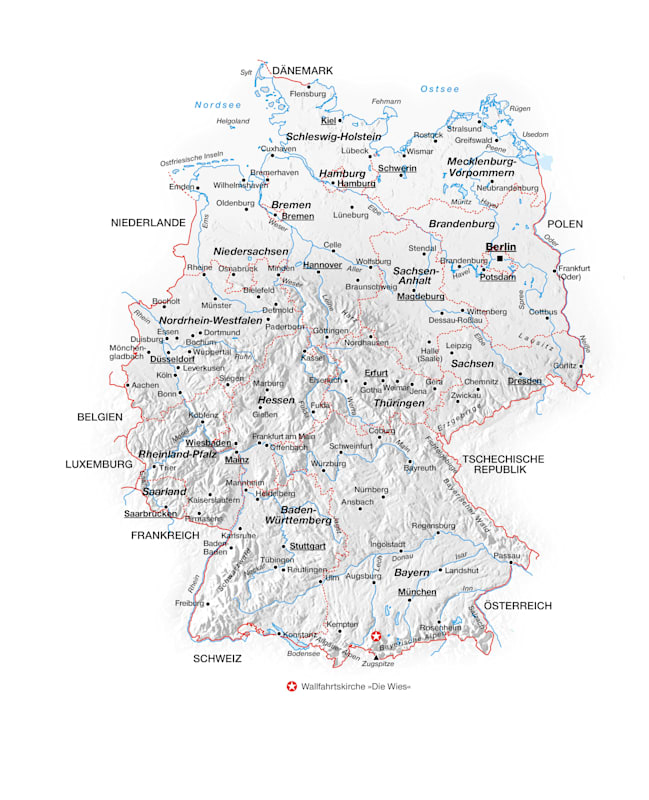 Lagekarte: Wallfahrtskirche »Die Wies«