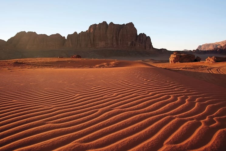 Rote Sanddünen in Wadi Rum