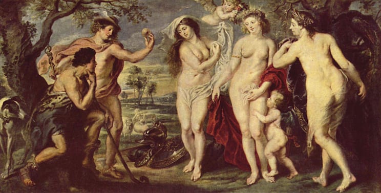 Peter Paul Rubens: »Das Urteil des Paris« (um 1639; Madrid, Museo del Prado).