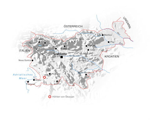 Karte: Höhlen von Skocjan