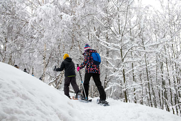 Schneeschuhwandern in den französischen Alpen