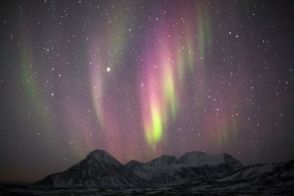 Polarlicht über Svalbard, Norwegen