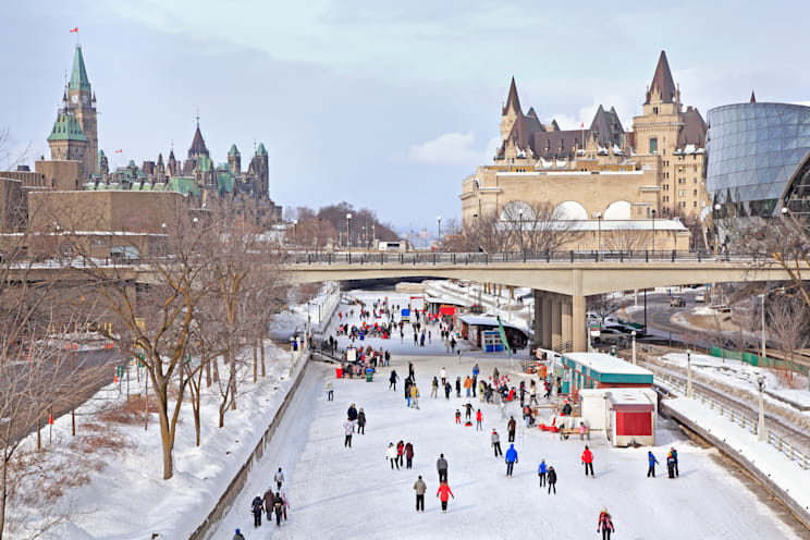 Rideaukanal im Winter