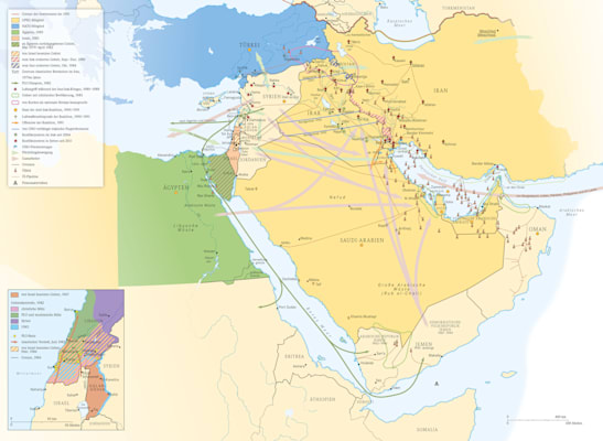 Westasien, Nordafrika: Der Nahe Osten, 1977 bis heute