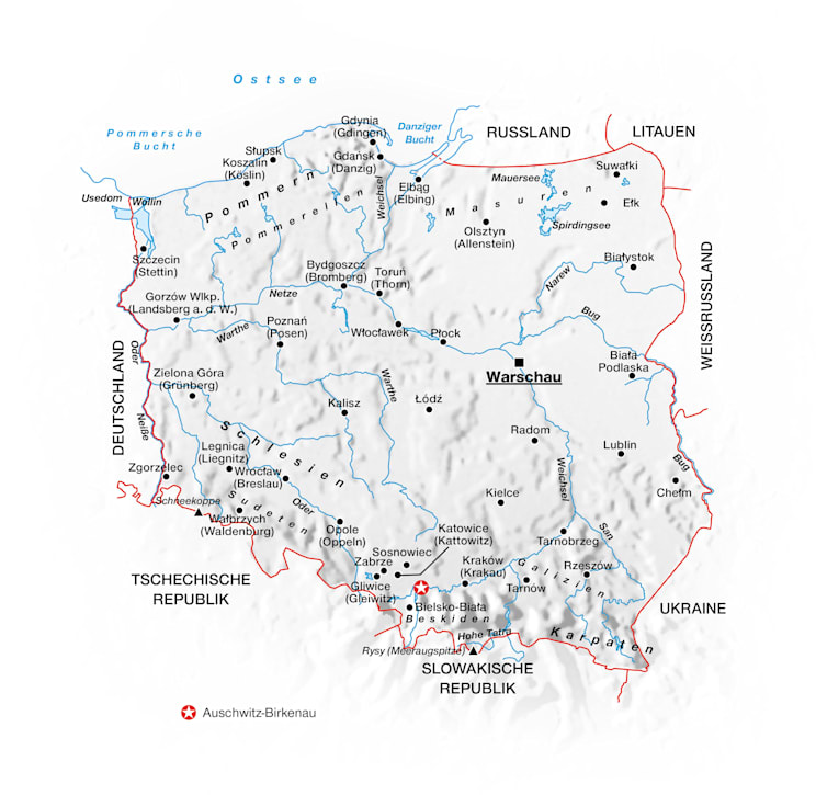 Karte: Auschwitz-Birkenau