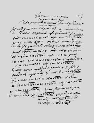 Leonhard Euler: Handschrift