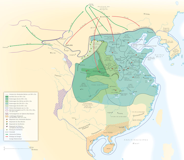 Ostasien: Streitende Reiche und erste Kaiserreiche in China 481 v. Chr. bis 220 n. Chr.