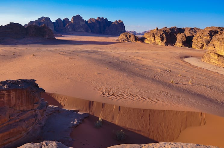 Rote Sanddünen in Wadi Rum