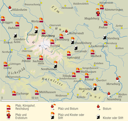 Burgenlandschaft Heinrichs IV. (Karte)