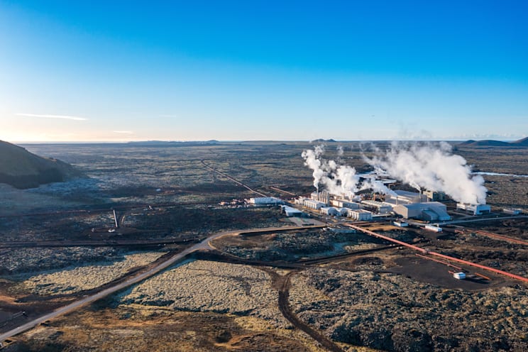 Geothermisches Kraftwerk auf der Halbinsel Reykjanes