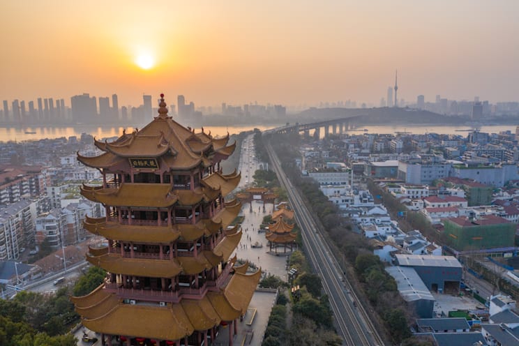 Wuhan und Jangtse-Brücke