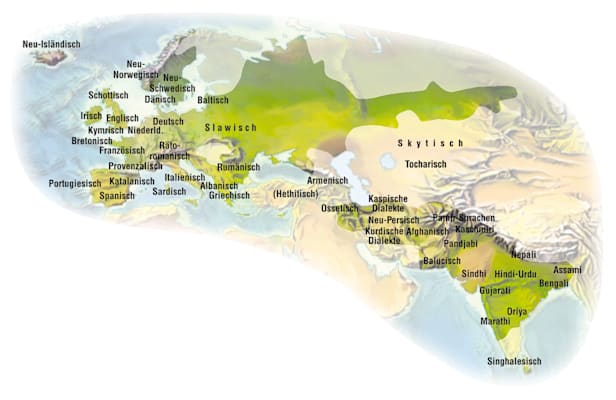 Indoeuropäischen Sprachen: Verbreitung