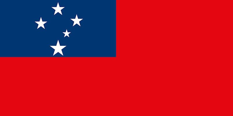 Samoa: Flagge