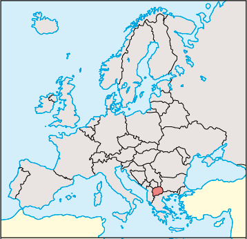 Lagekarte Nordmazedonien