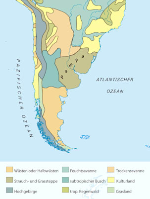 Pampa: Ausbreitung